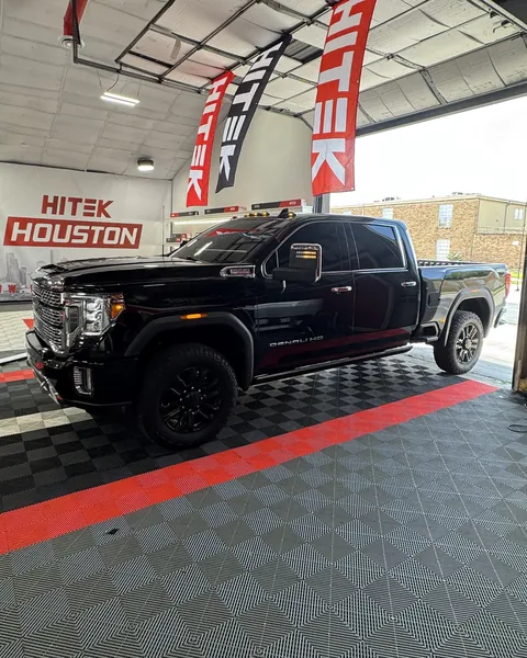 Black GMC Sierra HD Denali Duramax with ceramic window tint